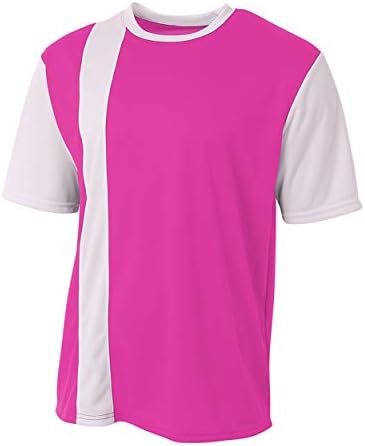 A4 Sportruházat fukszia szín Rózsaszín/Fehér Csíkos Felnőtt XL focimez