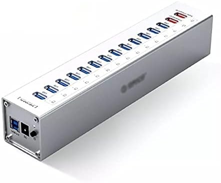 SXDS Alumínium 13 Port Több USB3.0 HUB Elosztó a 12V/5A Független Tápegység, 2 Töltő Port