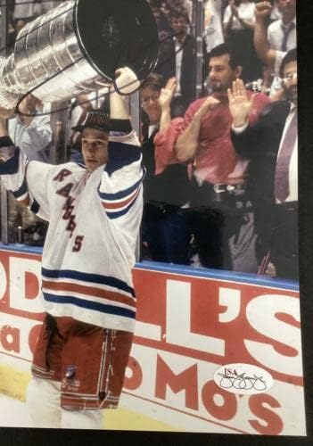 Adam Graves Aláírt Fotó 8x10-es Jégkorong-New York Rangers Kupa SCC Autogramot HOF SZÖVETSÉG - Dedikált NHL-Fotók