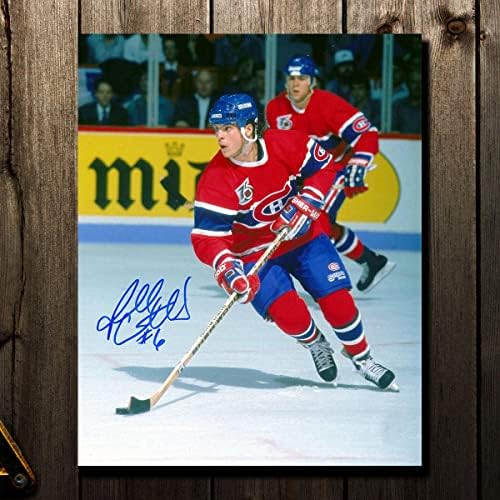 Russ Courtnall Montreal Canadiens BREAKOUT Dedikált 8x10 - Dedikált NHL-Fotók