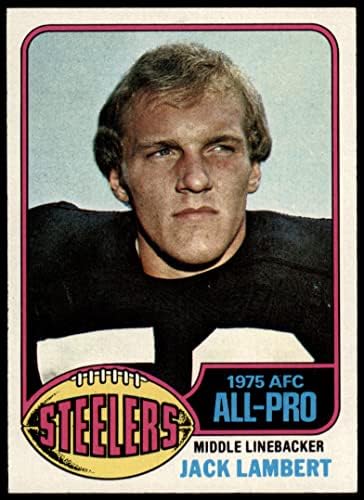 1976 Topps 220 Jack Lambert Pittsburgh Steelers (Foci Kártya) EX/MT+ Steelers Kent St