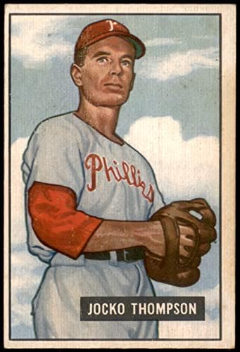 1951 Bowman 294 Jocko Thompson Philadelphia Phillies (Baseball Kártya) VG/EX Phillies
