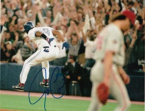 JOE CARTER TORONTO BLUE JAYS WORLD SERIES HR AKCIÓ ALÁÍRT 8x10 - Dedikált MLB Fotók