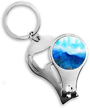 A Blue Mountain Festmény Művészet Köröm Zimankó Gyűrű Kulcstartó Sörnyitó Clipper