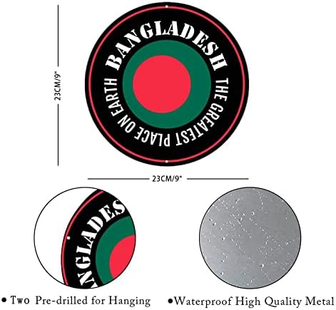Banglades Zászló Üdvözlő Táblát, Bejárati Ajtó Dekoráció a Legjobb Hely A világon Fém Tábla Hazafias Dekoráció Ország