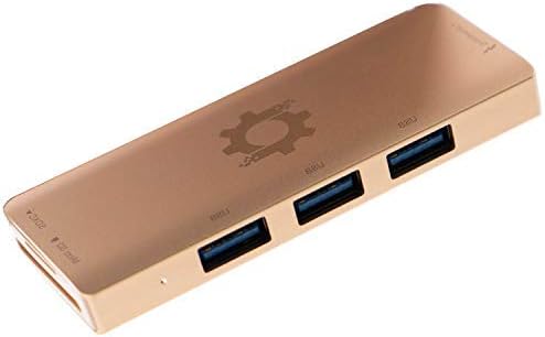 NOV8Tech USB-C Hub Arany 6in2 Adapter Slim a MacBook Air M1 2018-2022, Pro M1 -2022, Mini Thunderbolt Dokkoló állomás