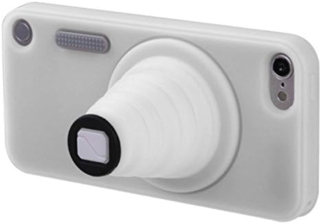 Asmyna Fehér Kamera Stílus Állni, Pasztell Bőr borítás a Zsinór az iPod touch 5