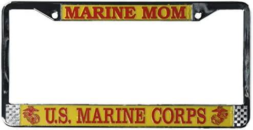 TAG KERETEK (KATONAI) Tengeri Anya US Marine Corps Rendszámtábla Keret (Króm Fém)