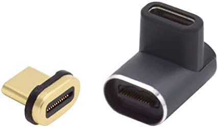 chenyang CY USB-C Mágneses Csatlakozó Adapter,USB4 C Típusú Férfi-Nő 90 Fokos Szögben 100W Teljesítmény Adatok 8K videokártya