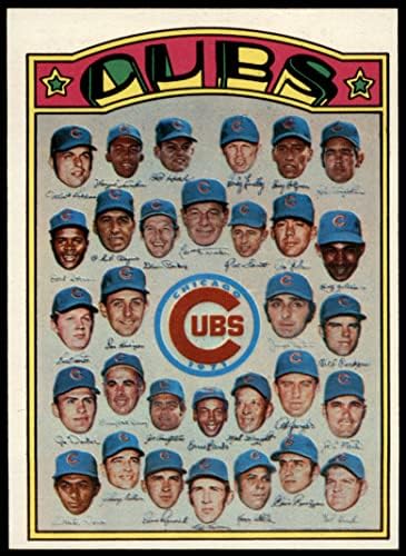 1972 Topps 192 Cubs Csapat Chicago Cubs (Baseball Kártya) EX Cubs