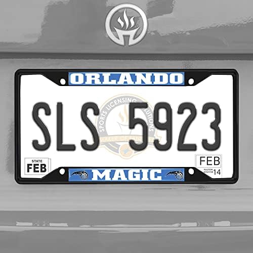 FANMATS 31337 Orlando Magic Fém Rendszámtábla Keret, Fekete Kivitelben