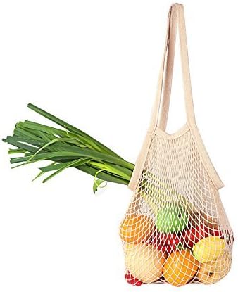 Hordozható Újrafelhasználható Táskák Zöldség-Gyümölcs Zacskó Mosható Pamutból Háló Szerves Szervező Bevásárló Táska