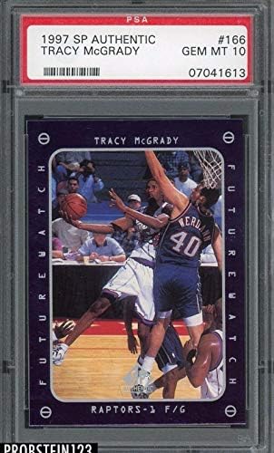 1997-98 SP Hiteles 166 Tracy McGrady Raptor RC Újonc HOF PSA 10 GEM MENTA - Kosárlabda Asztalon Lapot