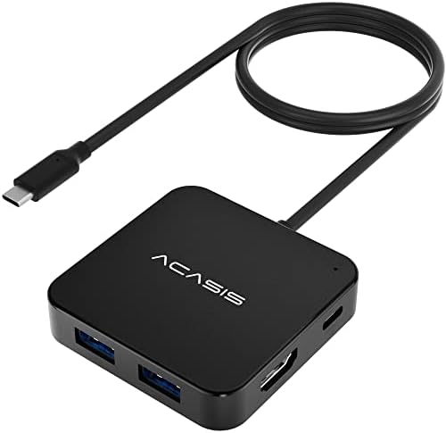 USB-C-Hub, Multi-Port USB-C-Típusú Hub 4K HDMI, Tápellátás 100 W | 3 USB 3.0 Port | 1 C-Típusú 3.0 Port | USB Elosztó