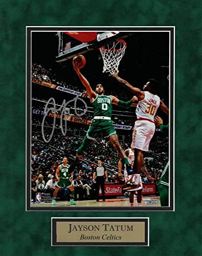 Jayson Tatum Autogramot Fotó Feküdt Fel Hawks 11×14 - Dedikált NBA-Fotók