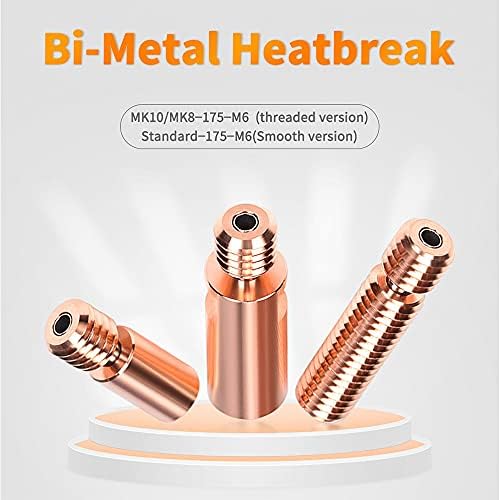 YHJIC Bi-Metal Heatbreak Torkát V6 Sárkány Hotend Fűtés Blokk 1.75 mm-es 3D-s Nyomtató Alkatrészek Hő Szünet, MK8 (500103849A3)