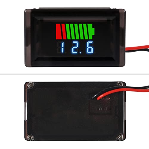 Életet 2pcs Akkumulátor Feszültség Monitor, 2 az 1-ben Universial Battery Status Monitor 12V-60V, Vízhatlan Piros Kijelző