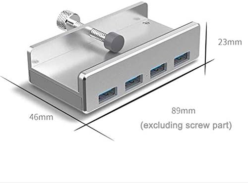 LMMDDP Alumínium, 4 Port, Többfunkciós USB 3.0 Clip-C Típusú USB HUB Asztali Laptop Klip Tartomány