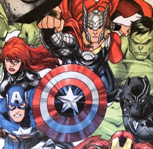 1-1/2 Udvaron Előre Vágott - Marvel Superheros Csomagolt Gyapjú Szövet - Thor, Hulk, Amerika Kapitány (Nagy Foltvarrás,