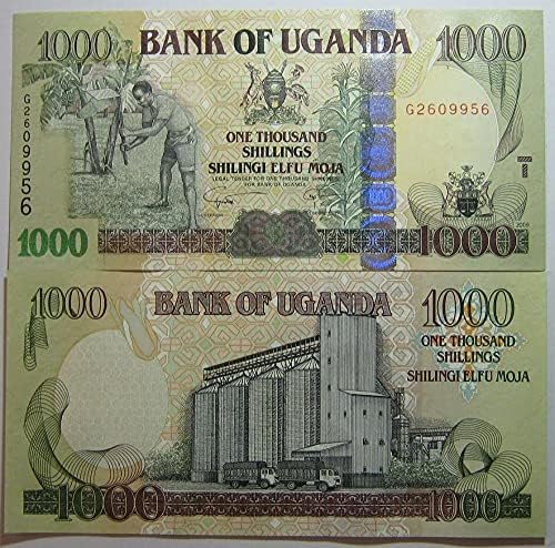 Bankjegy Gyűjtemény-Uganda 1000 Első Érdekében 2009 Régi bankjegyek Papír bankjegyek Gyűjtemény Uganda-Külföldi, Pénznem,