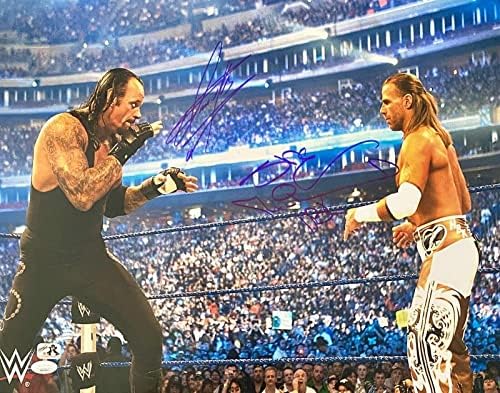 WWE Kizárólagos Temetkezési vállalkozó Shawn Michaels Aláírt 16x20 Fotó SZÖVETSÉG Hitelesített 1 - Dedikált Birkózás