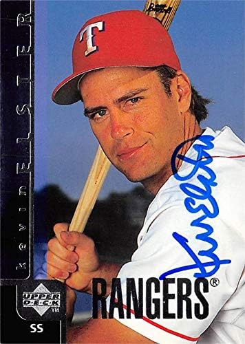 Autogramot Raktár 621314 Kevin Elster Dedikált Baseball Kártya - Texas Rangers, 67 1998 Felső Szint - Szám 518