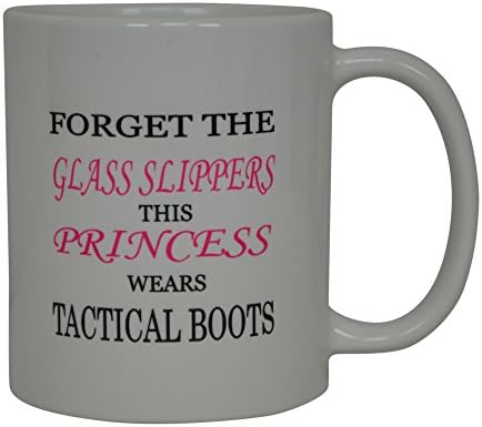 Vicces Bögre Felejtsd el A Poharat Papucs a Hercegnő Visel Taktikai Bakancs Újszerű Csésze Ajándék Ötlet Nőknek Katonai