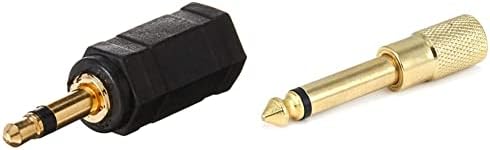 Monoprice 107128 3,5 mm-es Mono Dugó 3,5 mm-es Sztereó Jack Adapter, Aranyozott & Fém 6.35 mm (1/4 Hüvelyk) Mono Dugó