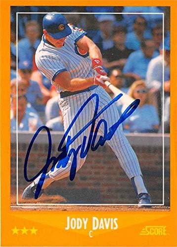 Autogramot Raktár 619659 Jody Davis Dedikált Baseball Kártya - Chicago Cubs 1988 Pontszám - Szám 501 Fényes