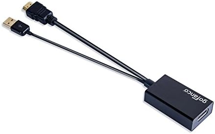 gofanco 4K x 2K HDMI Férfi DisplayPort Női Átalakító Adapter, USB Teljesítmény HDMI Forrás DisplayPort Monitor (Egyirányú),