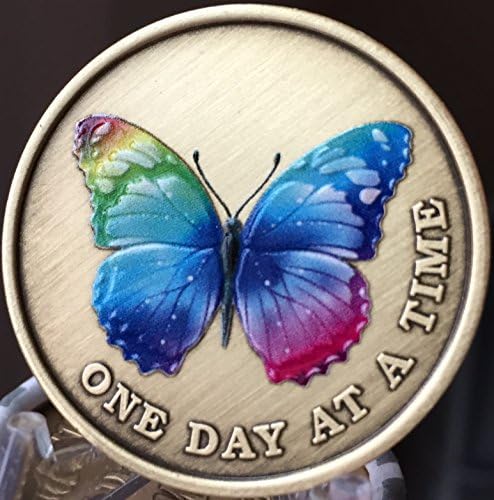 Színes Szivárvány Pillangó Egy Nap Medál Békesség Ima Bronz Chip