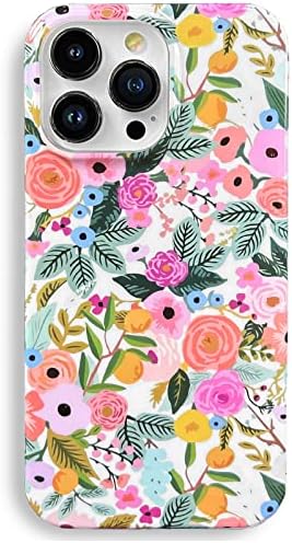J. nyugat-Kompatibilis iPhone 14 Pro Max Esetben Puha Ütésálló Aranyos Virágos Telefon védőburkolat a Nők, Kert Virág