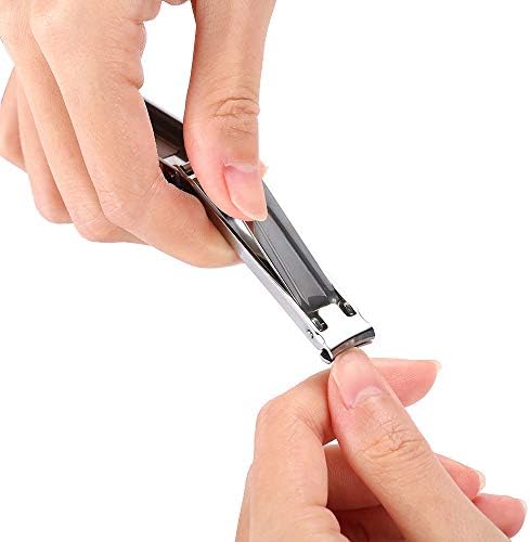 Hordozható körömvágók, Orvosi Minőségű Rozsdamentes Acél Összecsukható Köröm clipper a bőrtok, Ultra Slim Utazási Design