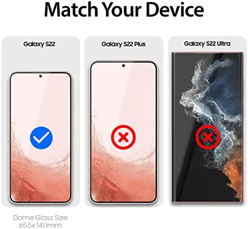BÚRA ÜVEG [2PACK] Whitestone képernyővédő fólia Samsung Galaxy S22, Teljes Edzett Üveg Pajzs a Folyékony Diszperziós