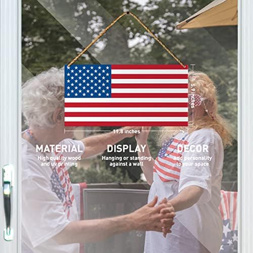 Amerika Hazafias Tábla Dekoráció, Amerikai Zászló, július 4-én Otthon Bejárati Ajtó Dekoráció USA Függetlenségi Nap
