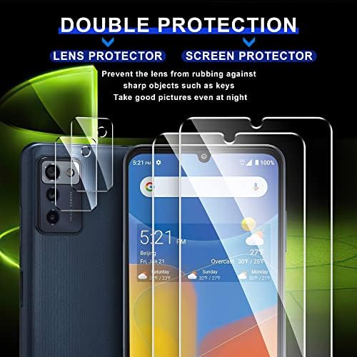 Ogrish [2+2 Csomag] Képernyő Védő ZTE ZMAX 5G/Fogyasztói Mobil ZMAX 5G valamint a Kamera Lencséjét Védő - Edzett Üveg,Anti-ujjlenyomat,törhetetlen,HD