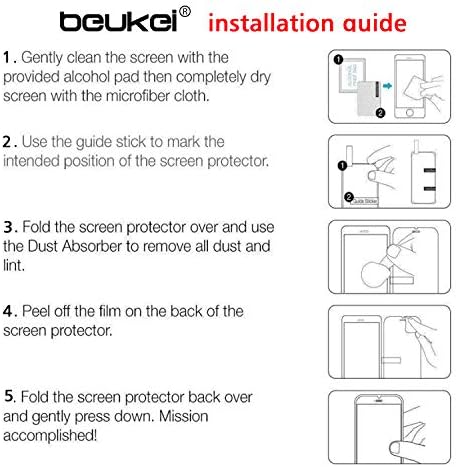 beukei (3 Csomag) Kompatibilis LG Stylo 5 / Stylo 5 Plus/Stylo 5X kijelző Védő fólia, Edzett Üveg, Érintésre Érzékeny,az