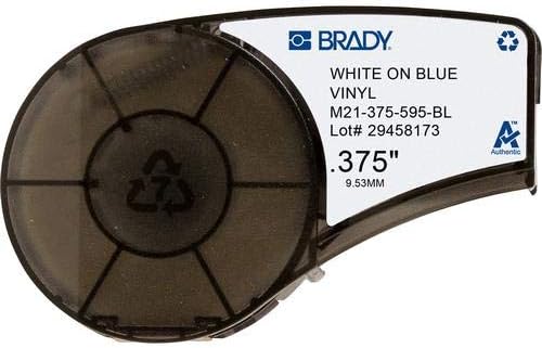 Brady M21-375-595-BL, 142806 0.375 x21 Kék BMP21 Sorozat Beltéri/Kültéri Vinil Címke Csomag 8 Patronok