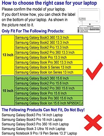 Nászút az Esetben Fedezi a Samsung Galaxy Book3 360 & Galaxy Book2 Pro/2 Pro 360 & Galaxy Book Pro/Pro 360 15.6 hüvelyk