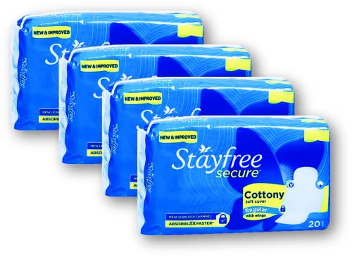 Stayfree Biztonságos Cottony Szárnyak 20N (Pack 4) Egyedi