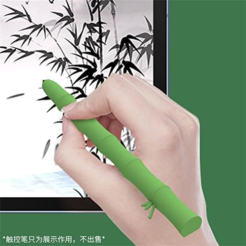 2 Csomag Bambusz Stílus Aranyos Rajzfilm Design Szilikon Hüvely Esetben Kompatibilis a Samsung Galaxy Tab S6 S Pen Lite,
