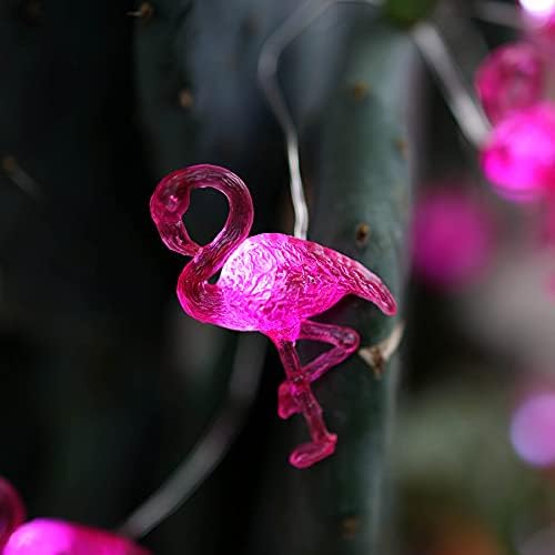 JASHIKA Rózsaszín Tündér Flamingo Party Dekoráció String Fények, az Ünnepi Nyári Beach Csinos Dekoratív Világítás 10ft