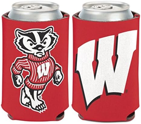 NCAA Egyetem Wisconsin Badgers (1 Csomag) 12 oz. 2 Oldalas Képes Hűtő - Bucky
