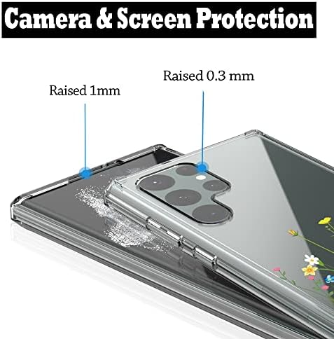 RANZ Galaxy S22 Ultra Esetben Anti-Semmiből Ütésálló Sorozat Tiszta, Kemény PC+ TPU Lökhárító Védő tok Samsung Galaxy