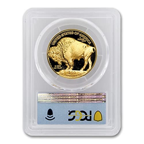 2022 W 1 oz Amerikai Arany Bizonyíték Buffalo PR-70 Mély Cameo (PR70DCAM - Első Csapás - Bison Címke) $50 PCGS Menta