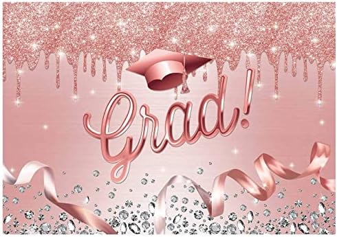 Funnytree 7x5ft Osztály 2023 Fél Hátteret Lányok Congrats Grad Rose Arany Glitter Fotózás Háttér Nők Hölgy Rózsaszín