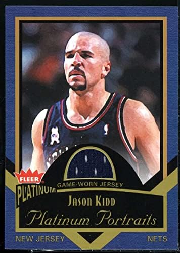 Jason Kidd Kártya 2002-03 Fleer Platinum Portrék Játék Viselt Mezek JK