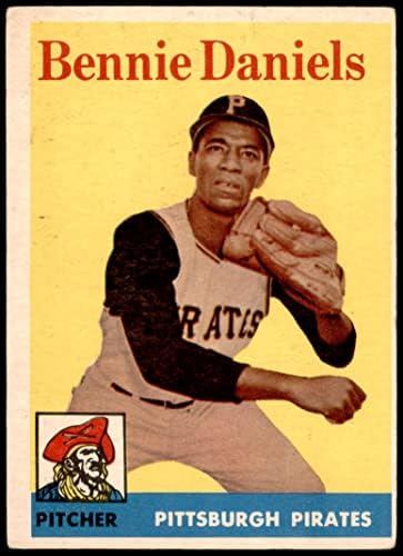 1958 Topps 392 Bennie Daniels Pittsburgh Pirates (Baseball Kártya) VG/EX Kalózok