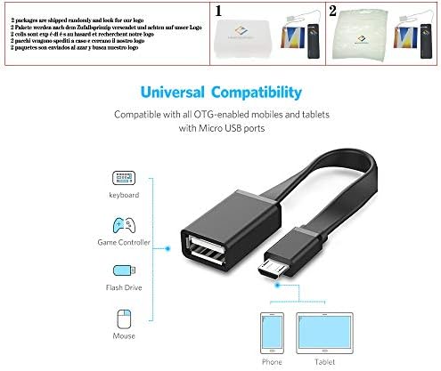 Micro USB-OTG Kábel Adapter Xiaomi Redmi Megjegyzés 5 Micro USB-Csatlakozó Samsung S6 Tabletta Android USB 2.0 OTG Adapter,Fehér,