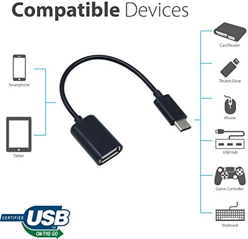OTG USB-C 3.0 Adapter Kompatibilis A Samsung Galaxy Rügyek 2 Gyors, Ellenőrzött, Több használható Funkciók, mint Például